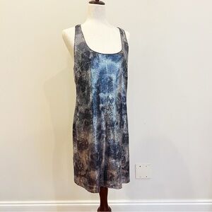 Adrianna Papell Dress 12 Silver Sequined Sleeveless Cocktail Party Mini NYE